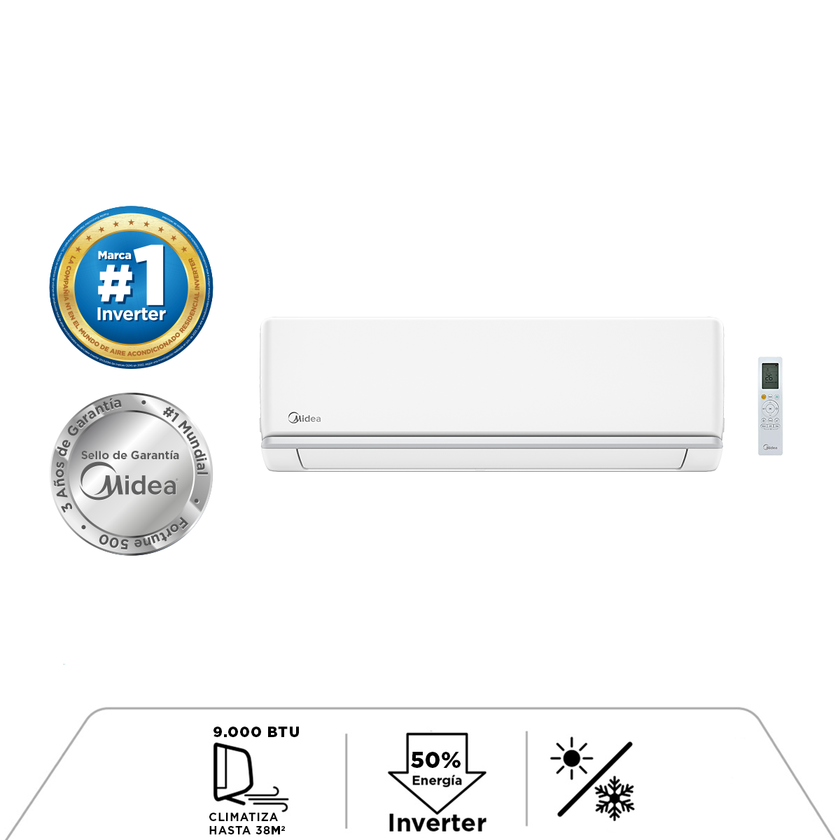 Aire acondicionado 9.000 BTU xtra Midea