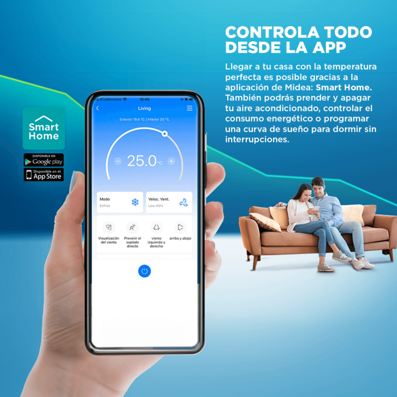 Aire acondicionado 18.000 BTU xtreme heat Midea