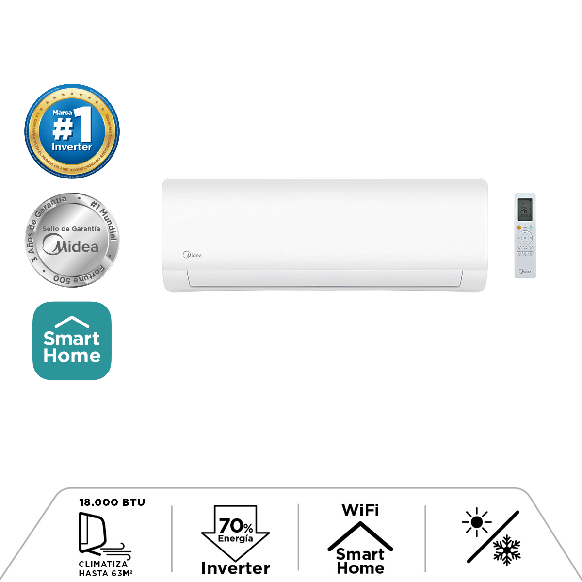 Aire acondicionado 24.000 BTU xtreme dura Midea